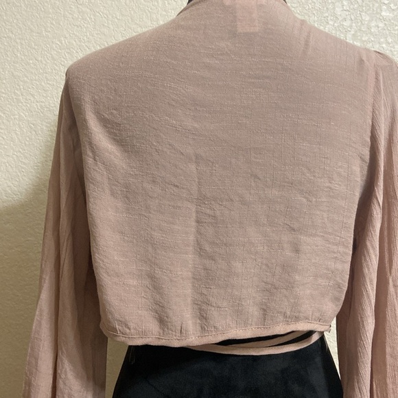 Rue21 Crop Wrap Tie Blouse - Picture 4 of 7
